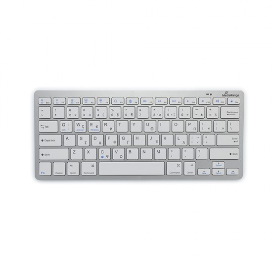MediaRange Compact-sized Bluetooth 5.0 keyboard with 78 ultraflat keys Silver (MROS132-GR) Πληκτρολόγια