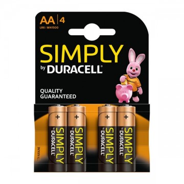 Μπαταρίες AA Duracell simply (4τεμ.)