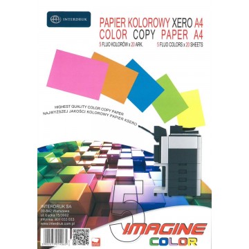 Χαρτί Interdruk Α4 80gr έντονα χρώματα (5 χρώματα Χ 20φ.)