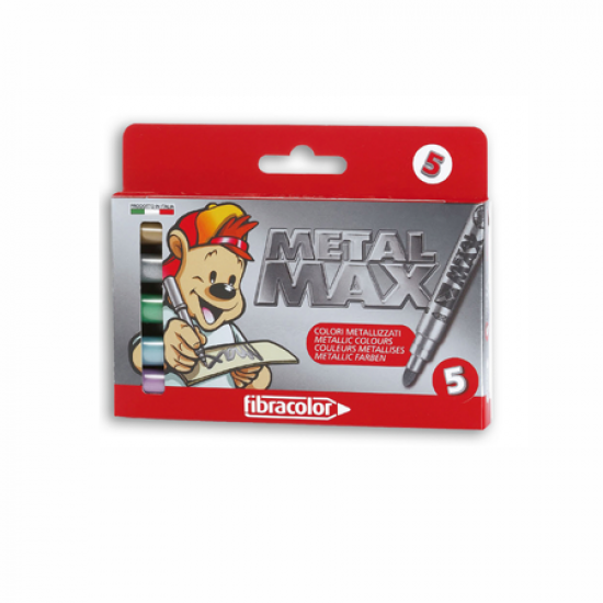 Μαρκαδόροι Fibracolor Metalmax 5τ. Ξυλομπογιές - Μαρκαδόροι