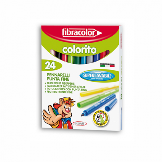 Μαρκαδόροι Fibracolor Colorito 24 τεμ Ξυλομπογιές - Μαρκαδόροι
