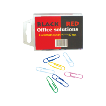 Συνδετήρες χρωματιστοί Black Red 28mm 