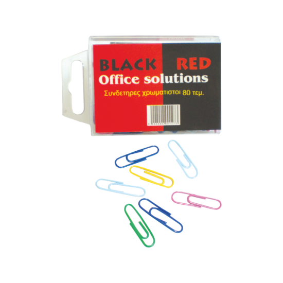 Συνδετήρες χρωματιστοί Black Red 28mm  Συνδετήρες - Κλιπς - Πιάστρες - Διπλόκαρφα