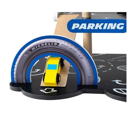 Παιδικό Ξύλινο Γκαράζ Στάθμευσης 3 Επιπέδων Michelin Car Park Klein (3404) (KLE3404) Παιδικά Παιχνίδια