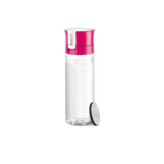 Brita Fill & Go Vital Πλαστικό Παγούρι με Φίλτρο 600ml Διάφανο Pink (BRITAVITALP) (BRIBRITAVITALP) Συσκευές Κουζίνας