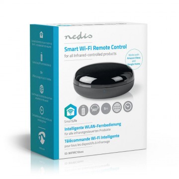 Nedis Wi-Fi Smart Universal Remote Control Infrared Black Smart Hub Συμβατό με Alexa / Google Home (WIFIRC10CBK) (NEDWIFIRC10CBK)