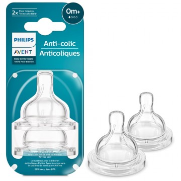 Philips Θηλές από Σιλικόνη Baby Bottle Flow 1 Nipple 2τμχ (SCY761/02) (PHISCY761.02)