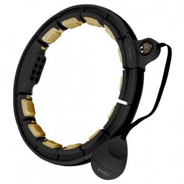 HMS HHM13 Hula Hoop Black/Gold Magnetic With Weight + Counter (17-44-577) (HMSHHM13BKG)
