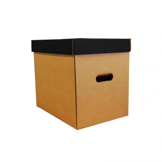 Κουτί εντύπων Α4 μαύρο καπάκι Κουτιά Αποθήκευσης