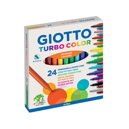 Μαρκαδόροι GIOTTO Τurbo Color 24 τεμ Ξυλομπογιές - Μαρκαδόροι
