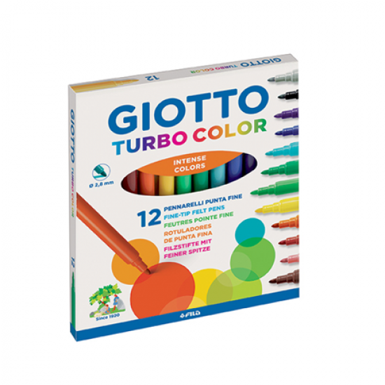 Μαρκαδόροι GIOTTO Τurbo Color 12 τεμ Ξυλομπογιές - Μαρκαδόροι